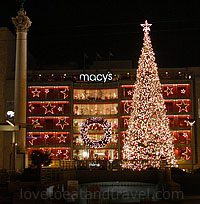 Macy's Union Square Tree Lighting in San Francisco, CA