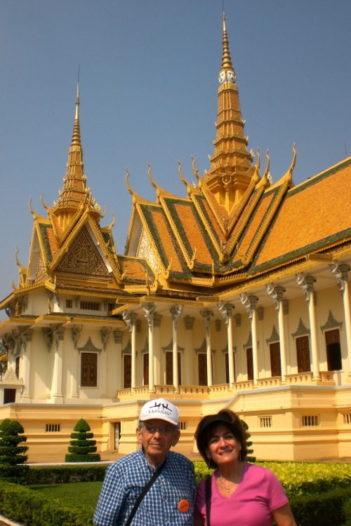 Bob & Bonnie at the Royal Palace in Phnom Penh, Cambodia - © B. Miller