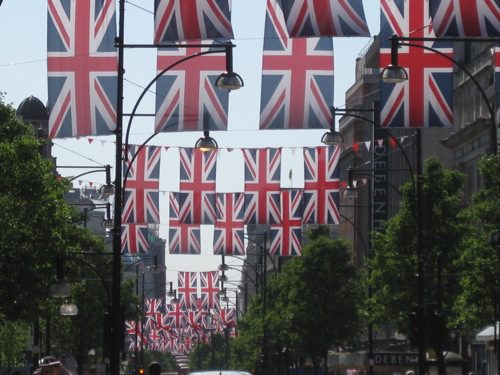 Union Jack Flags in London, England - © LoveToEatAndTravel.com