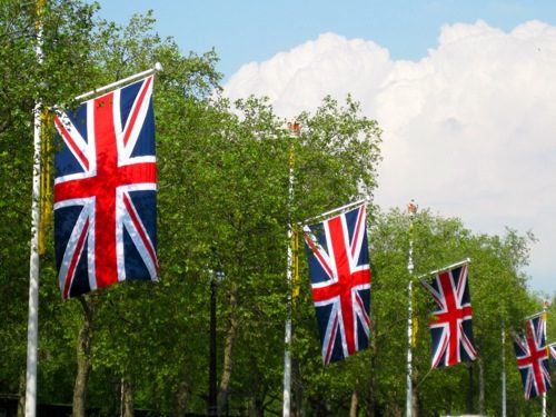 Union Jack Flags along The Mall in London, England - © LoveToEatAndTravel.com