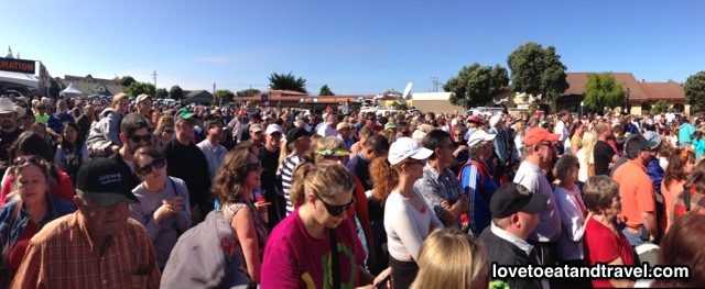 Crowds at the Half Moon Bay Pumpkin Weigh-Off Contest