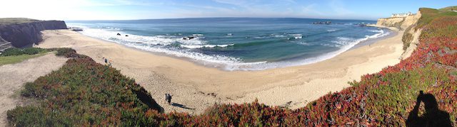 Panoramic View of Beach in Half Moon Bay, CA