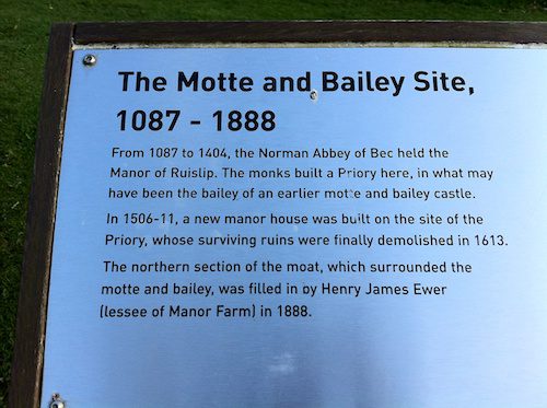 The Motte and Bailey Site (1087-1888) at Manor Farm, Ruislip – © LoveToEatAndTravel.com