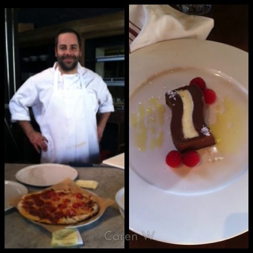 La Bicyclette Chef, thin-crust pizza and yummy dessert - Carmel, CA - © Caren W