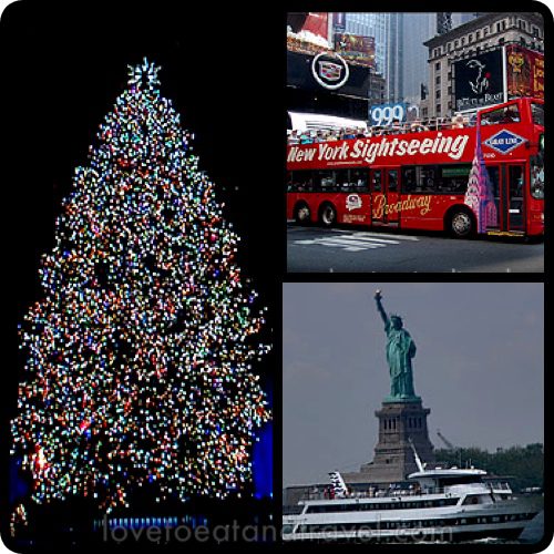 Rockefeller Center Holiday Tree, Hop-On-Hop-Off Tour Bus, Statue of Liberty, NYC – © LoveToEatAndTravel.com