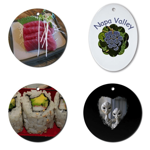 Fun Gift Ornaments (Sushi, Napa Valley and Aliens) – © LoveToEatAndTravel.com