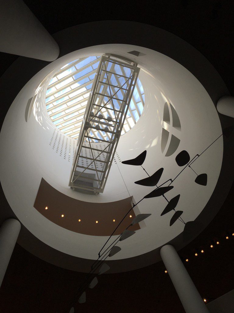 Looking up at Atrium Oculus and Calder's mobile at SFMOMA - photo © Love to Eat and Travel
