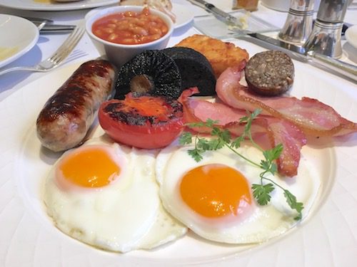 British fry-up breakfast at The Dower Restaurant at The Royal Crescent Hotel & Spa in Bath, UK - photo © Love to Eat and Travel