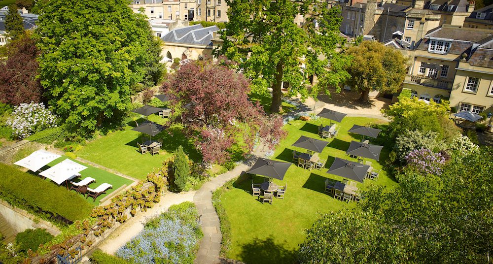 The Royal Crescent Hotel & Spa - aerial view of Garden © The Royal Crescent Hotel & Spa