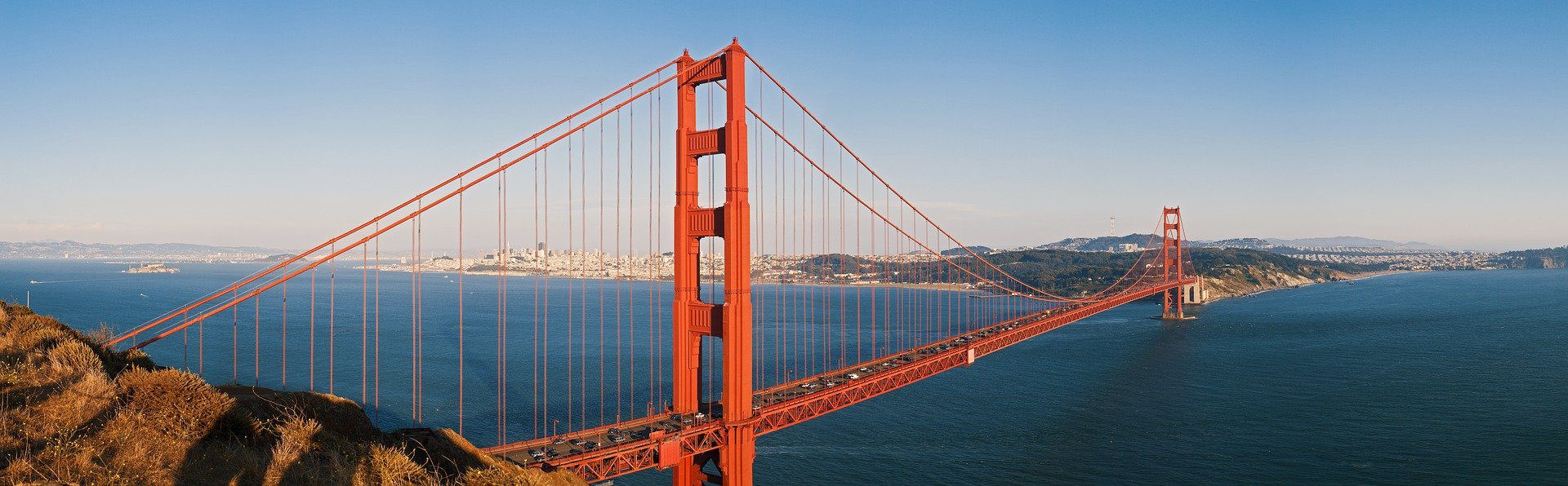Golden Gate Bridge view from Marin Headlands