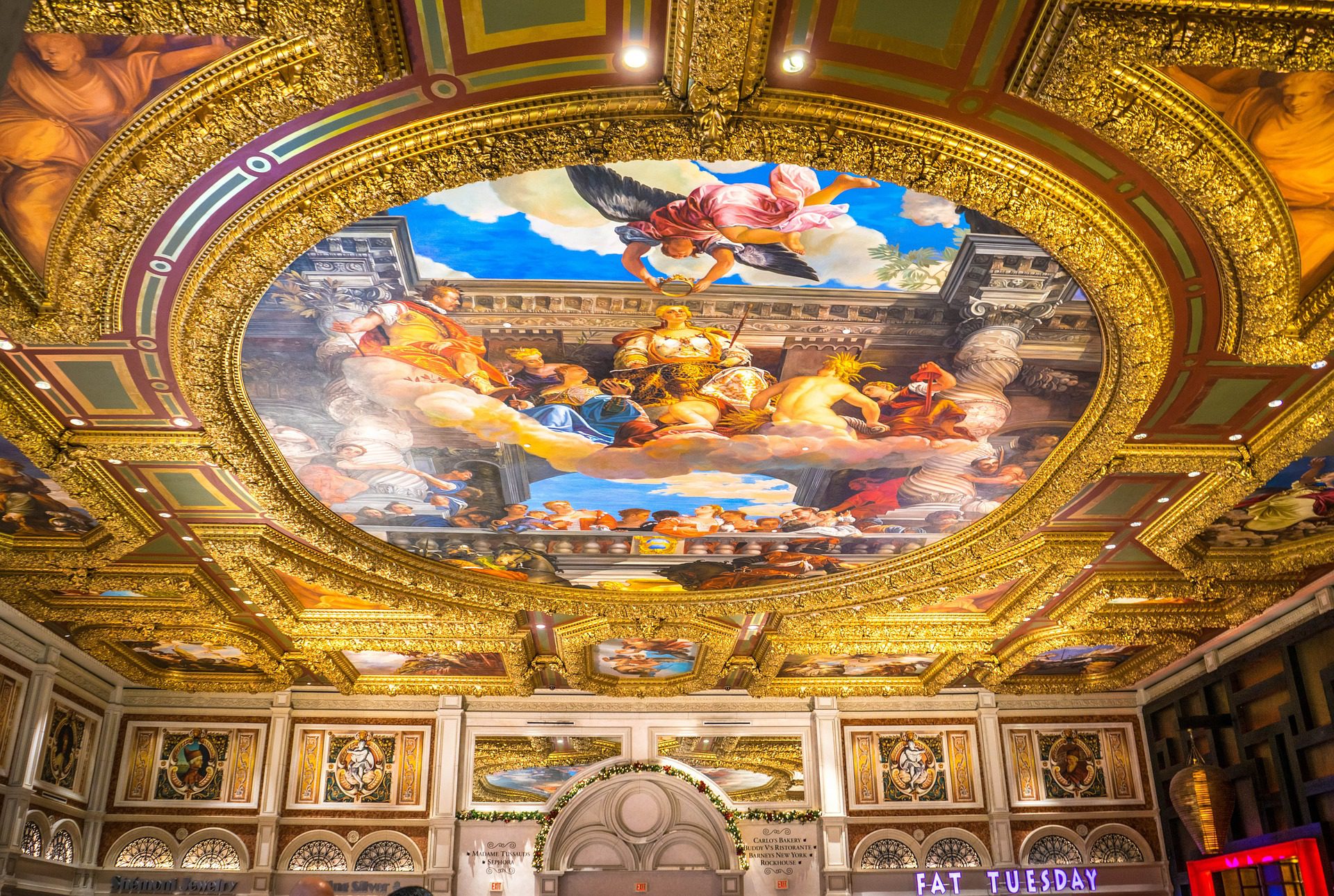 Re-creation of Michelangelo's painted ceiling at The Venetian, Las Vegas
