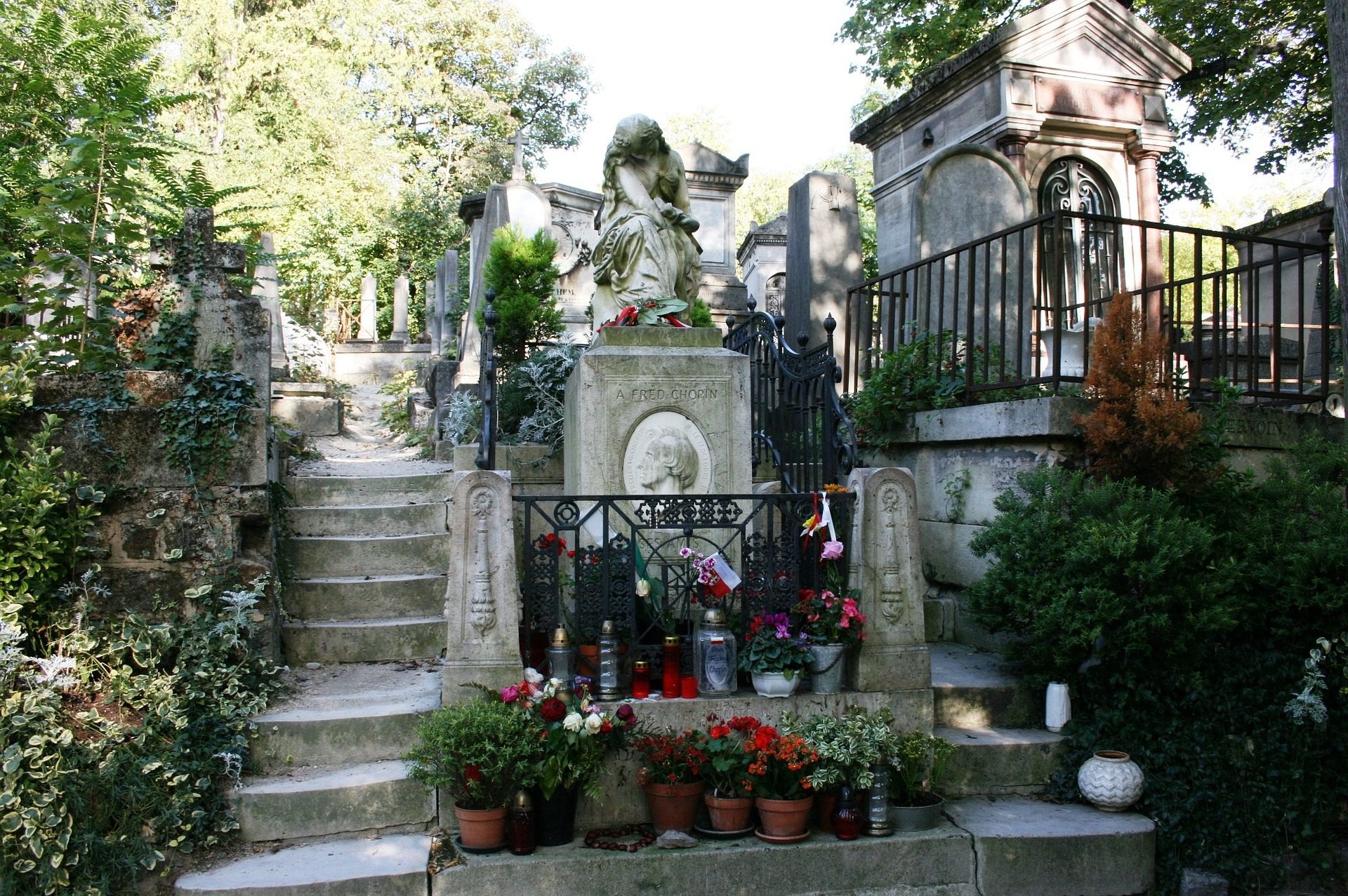 Chopin Tomb at Pere Lachaise Cemetery, Paris