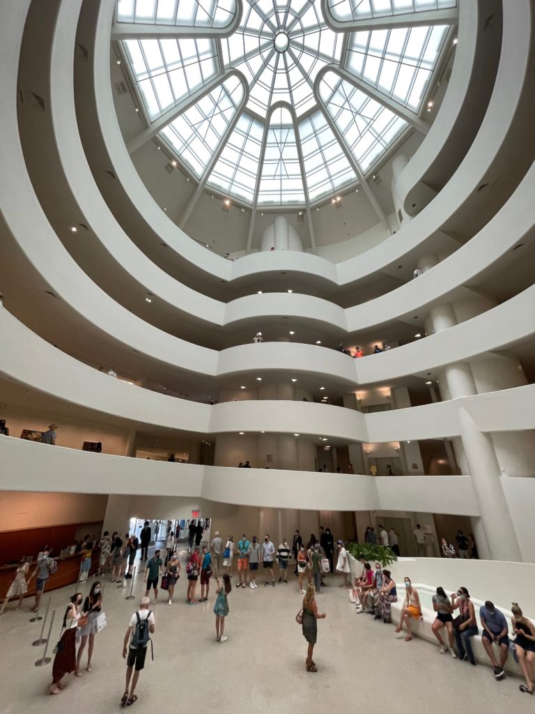 Guggenheim Museum interior and domed skylight, New York
