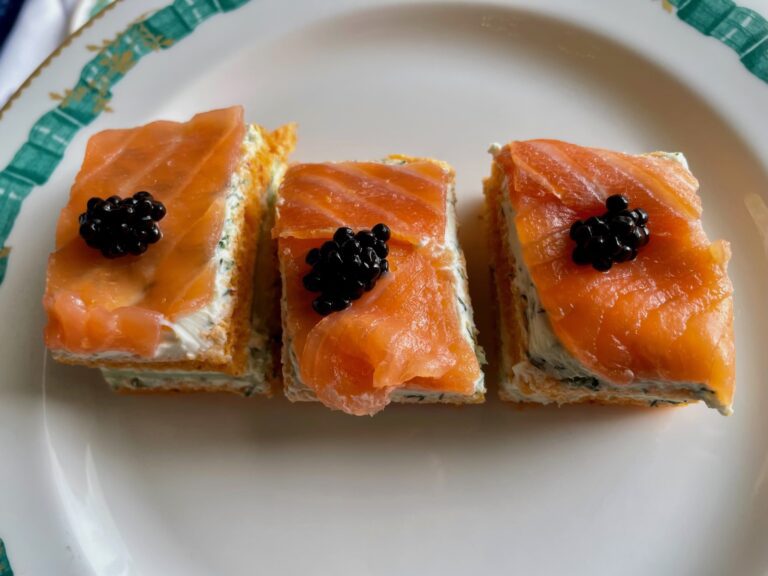 Afternoon Tea Smoked Salmon Sandwiches at Cliveden - © lovetoeatandtravel.com