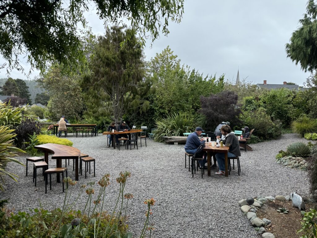 The Brickery garden at Cafe Beaujolais - © lovetoeatandtravel.com