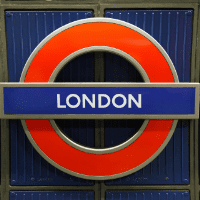 London Underground Sign, London, UK
