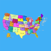 USA Map - United States of America